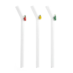 Fruitful Sips Glass Straw Set